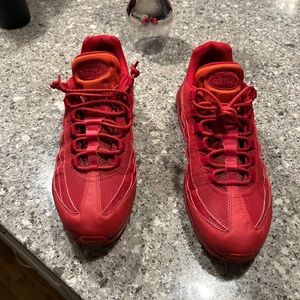 Gently worn red Nike airs